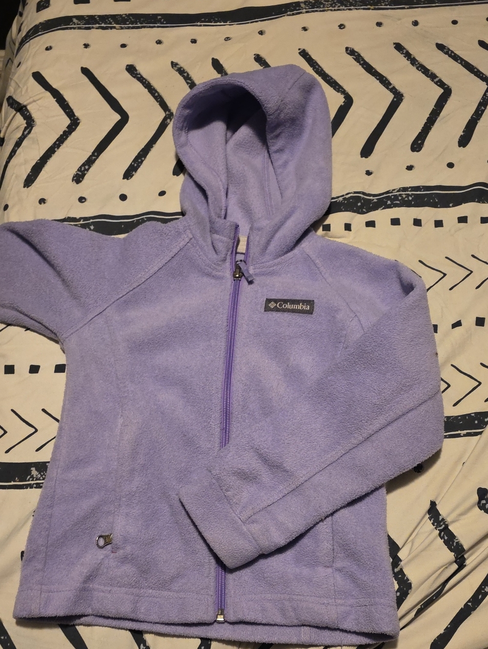 Columbia Kids Lavender Hooded Full-Zip Fleece Jacket